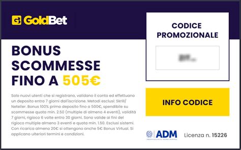 Codice promozionale Goldbet .